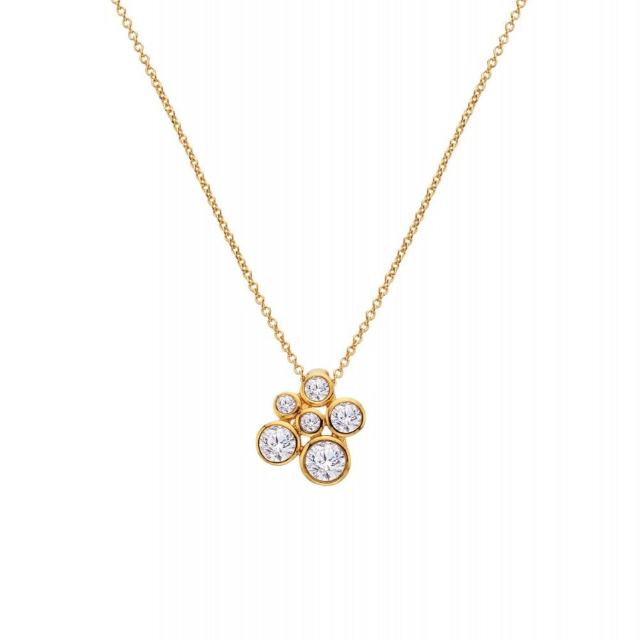 18ct Gold Plated HD X GE Tender Cluster Pendant DP1090