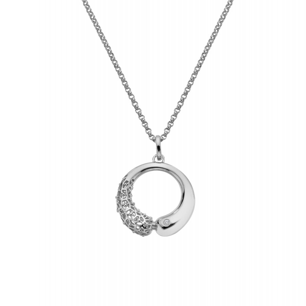 Silver necklace with a unique pendant 