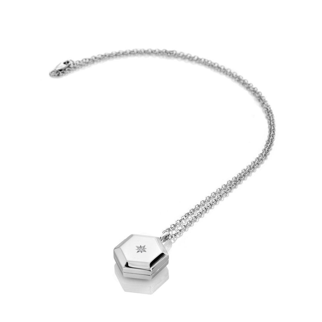 Hot Diamonds Sterling Silver Hexagon Locket DP1100