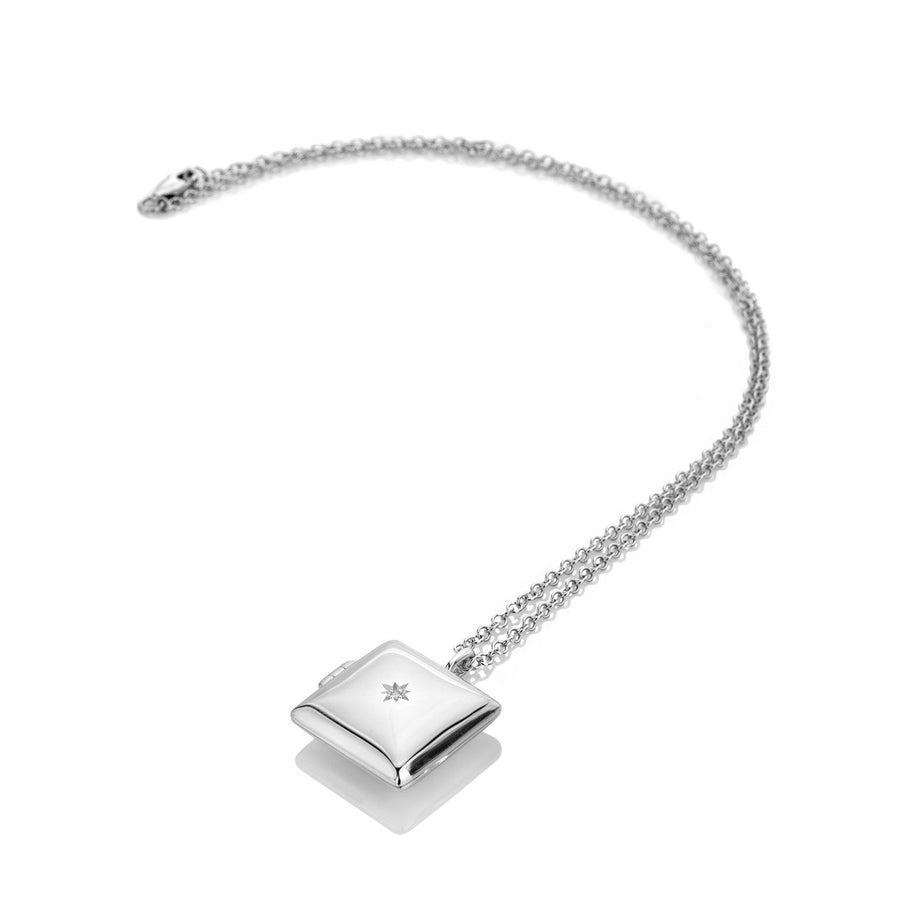 Hot Diamonds Sterling Silver Square Locket DP1101