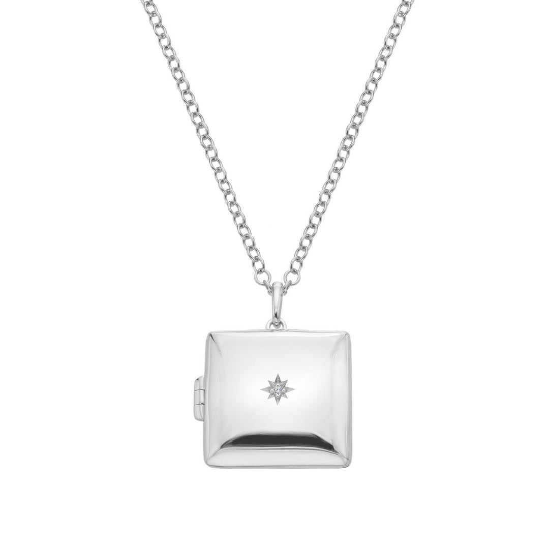 Hot Diamonds Sterling Silver Square Locket DP1101