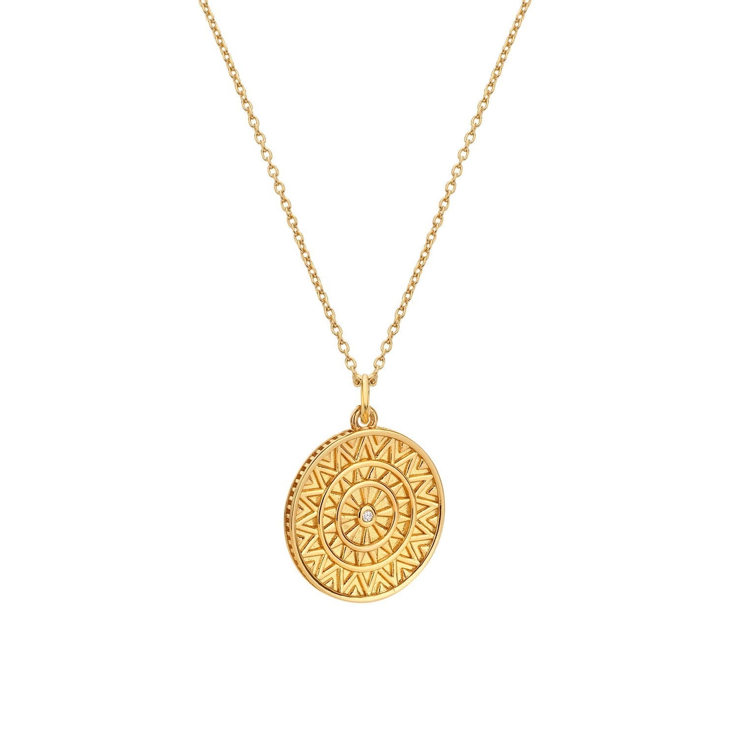 HD x Gold Plateden Edit Sterling Silver 18ct Gold Plated Athena Pendant DP1104