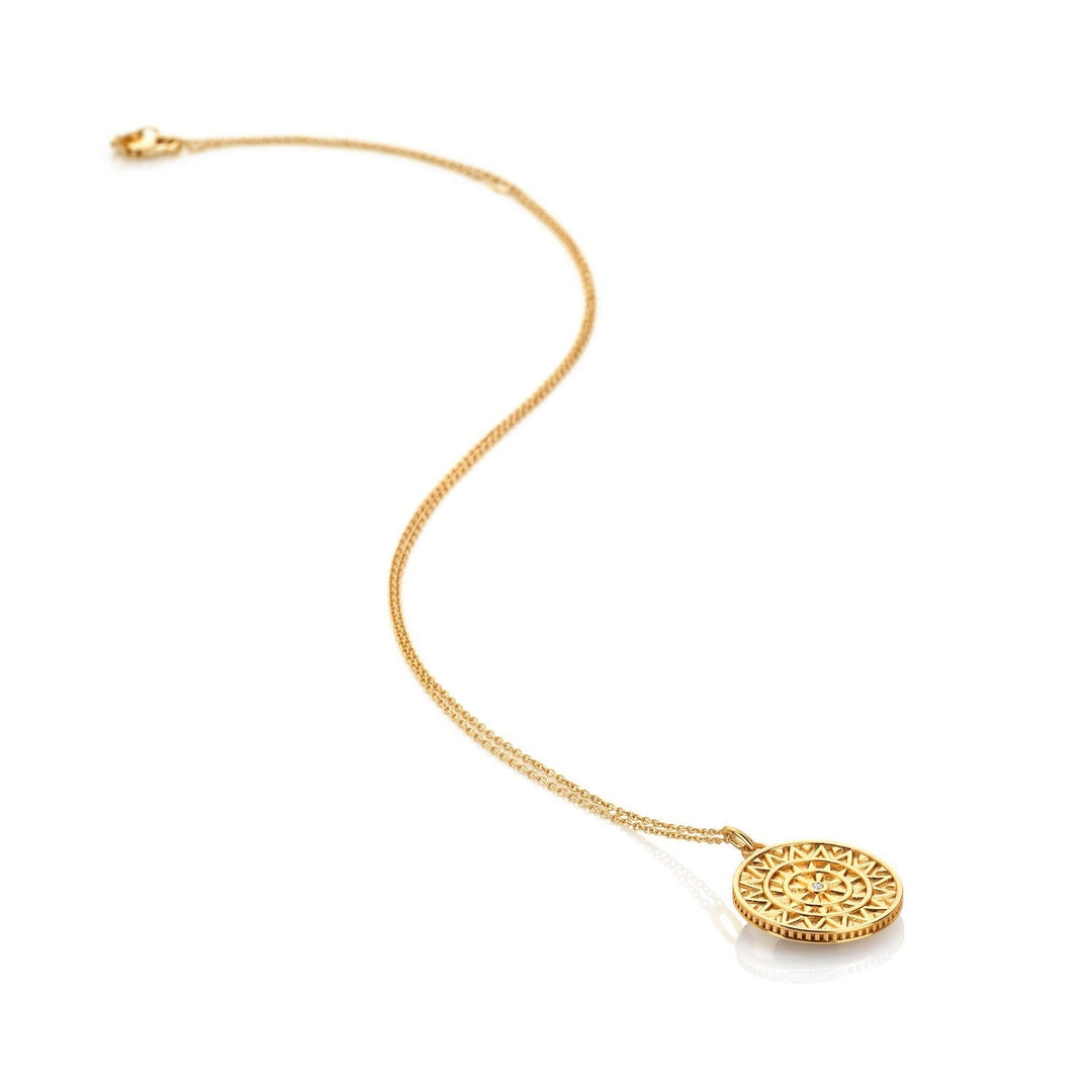 HD x Gold Plateden Edit Sterling Silver 18ct Gold Plated Athena Pendant DP1104