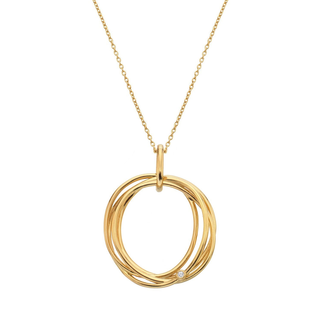 HD x Gold Plateden Edit Sterling Silver 18ct Gold Plated String Pendant DP1109