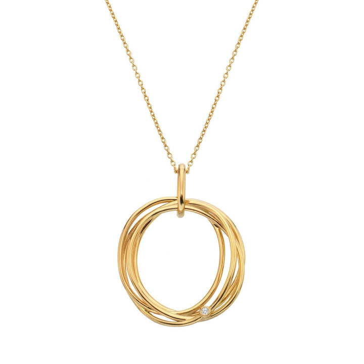 HD x Gold Plateden Edit Sterling Silver 18ct Gold Plated String Pendant DP1109