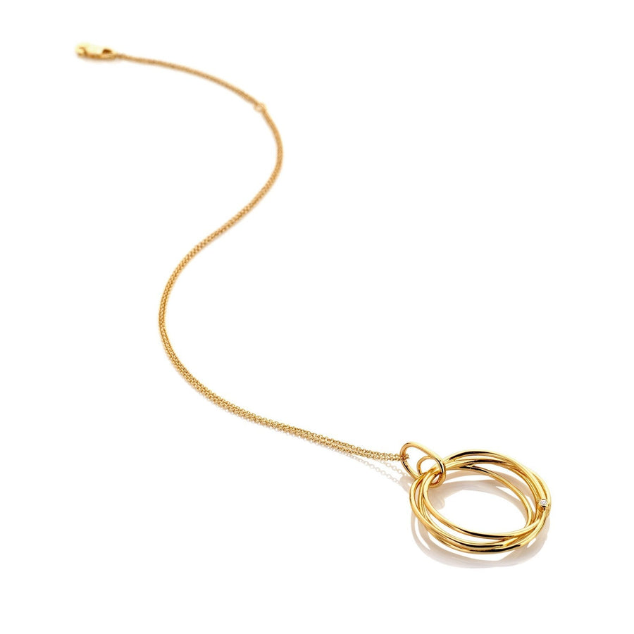 HD x Gold Plateden Edit Sterling Silver 18ct Gold Plated String Pendant DP1109