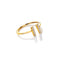 Gold ring with a white stone 