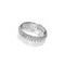 Silver ring with a textured band 