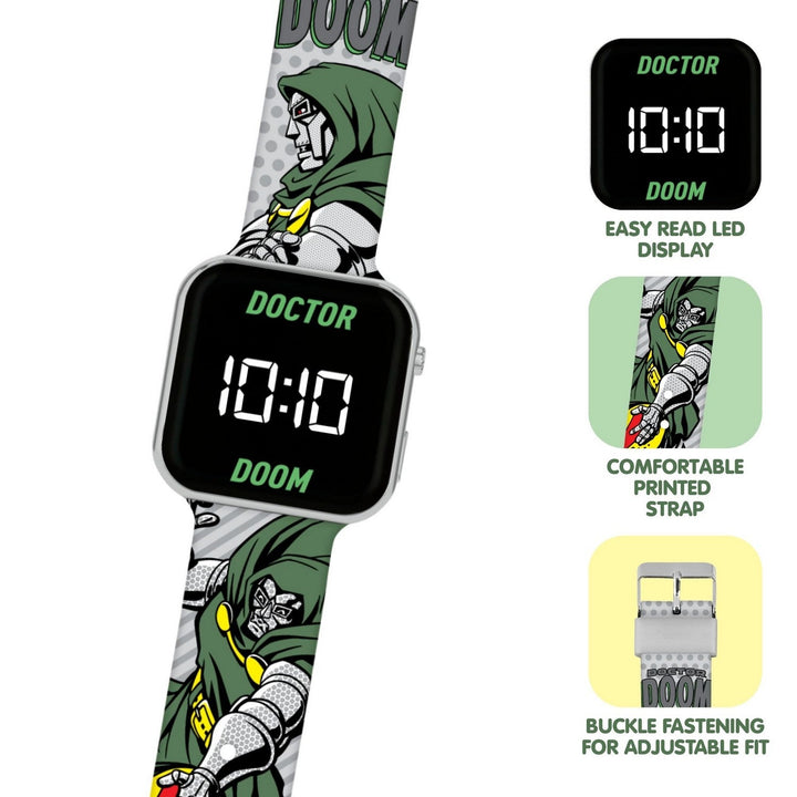 Marvel Doctor Doom Printed Led Watch DRD4009