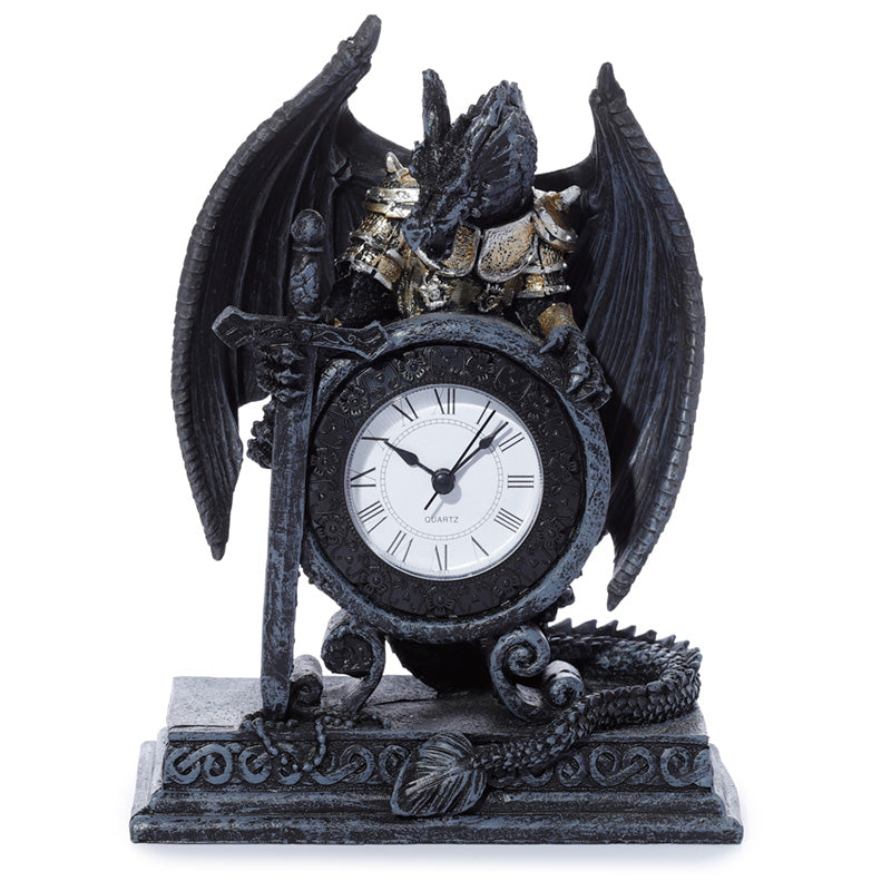 Dragon in Armour Mantle Clock DRG28