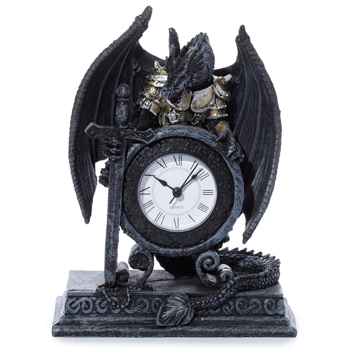 Dragon in Armour Mantle Clock DRG28