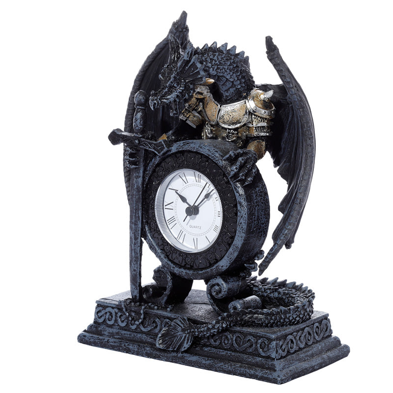 Dragon in Armour Mantle Clock DRG28