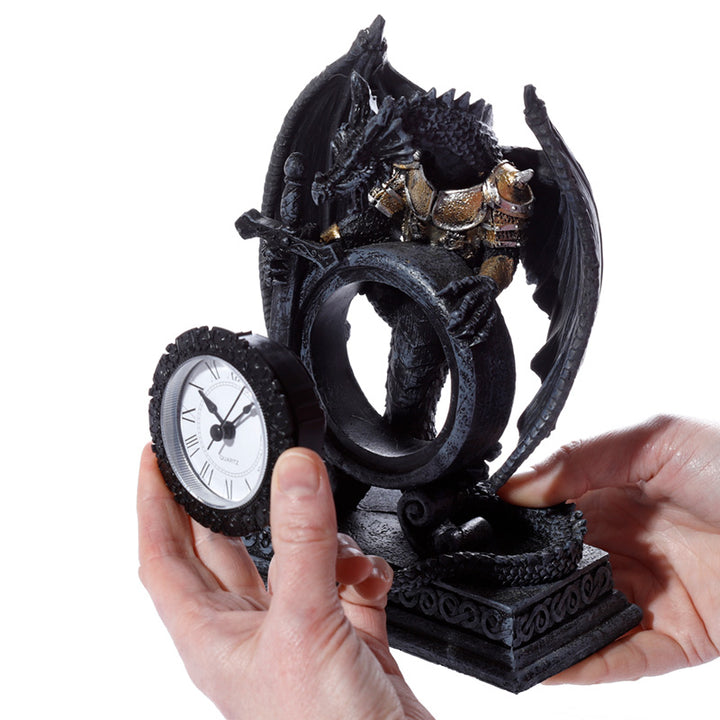 Dragon in Armour Mantle Clock DRG28
