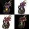 Dark Legends Dragon on Castle with LED Crystal DRG385