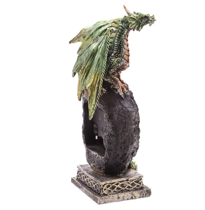 Geode Crystal Dragon Mantle Clock DRG413