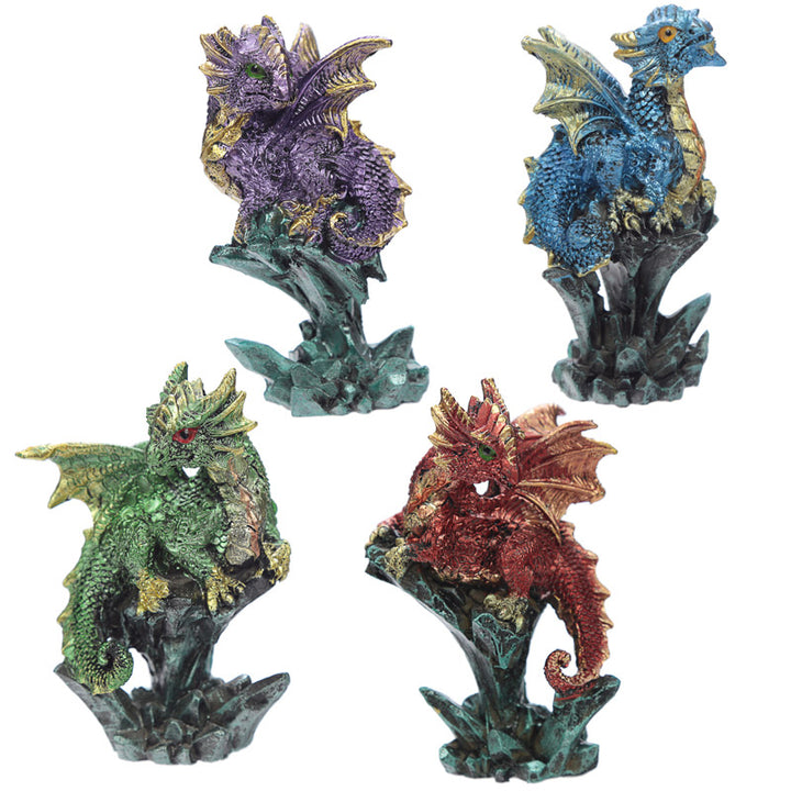 Enchanted Nightmare Dragon Mini Rock Crystal DRG427
