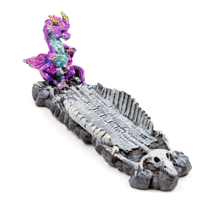 Elements Baby Dragon Skeleton Ashcatcher Incense Stick Burner DRG552