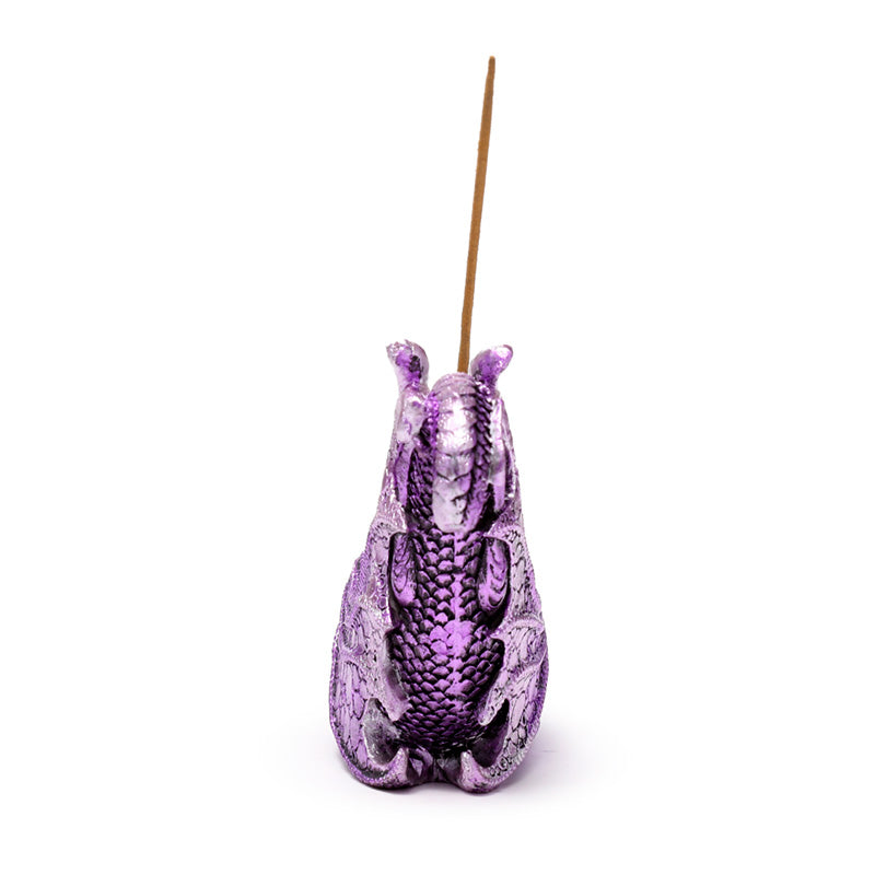 Enchanted Nightmare Crystal Orb Wing Shaped Ashcatcher Incense Stick Burner DRG567