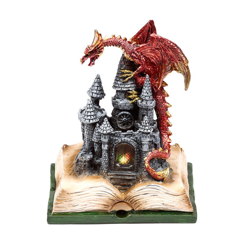 Dark Legends LED Enchanted Fairytale Castle Fire Dragon DRG587