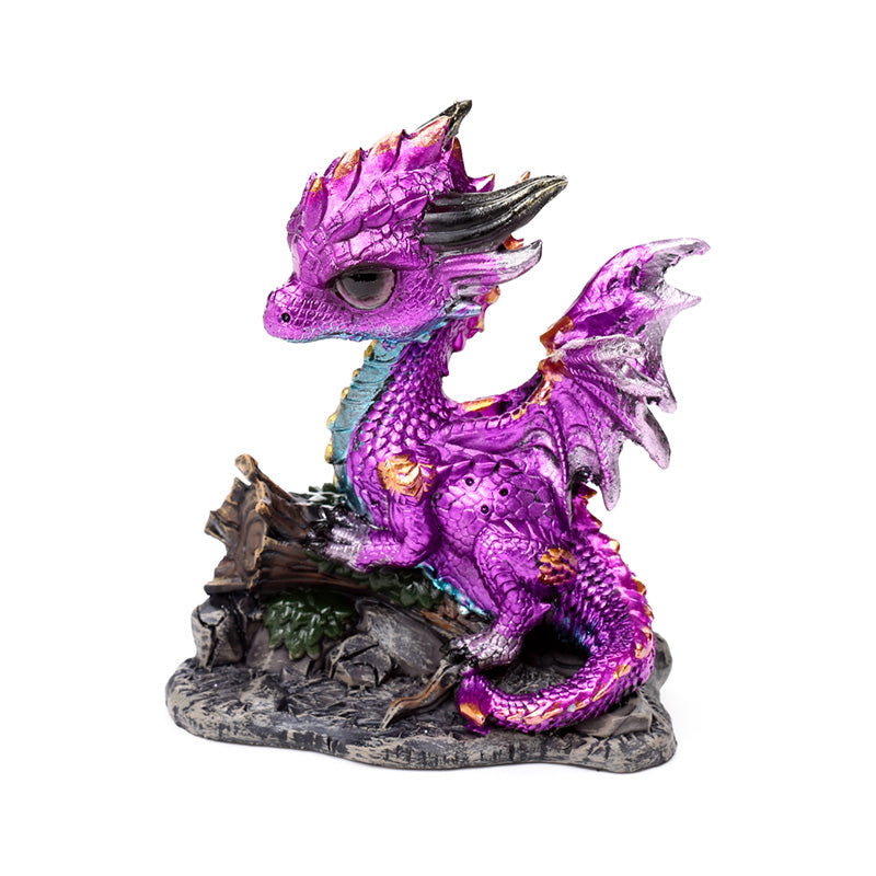 Elements Cute Baby Amethyst Woodland Dragon DRG598