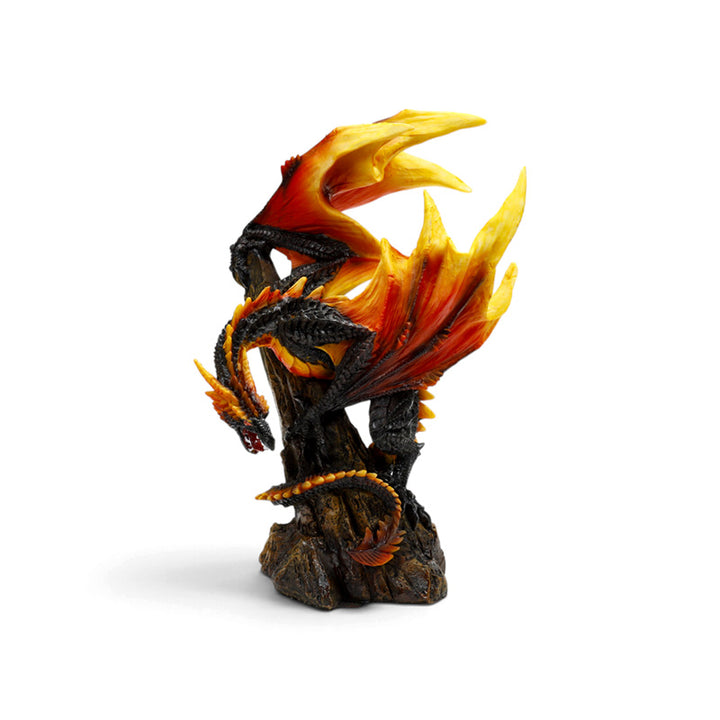 Dark Legends Fire & Charcoal Dragon on Rock DRG608