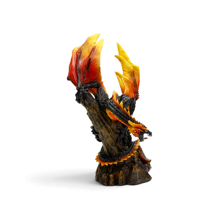 Dark Legends Fire & Charcoal Dragon on Rock DRG608