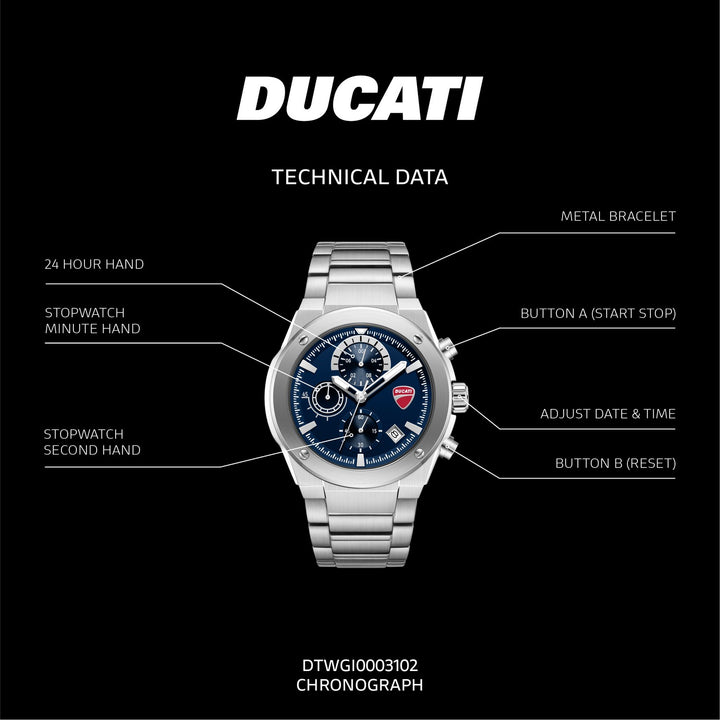 Ducati Touring Chrono Blue Watch DTWGI0003102