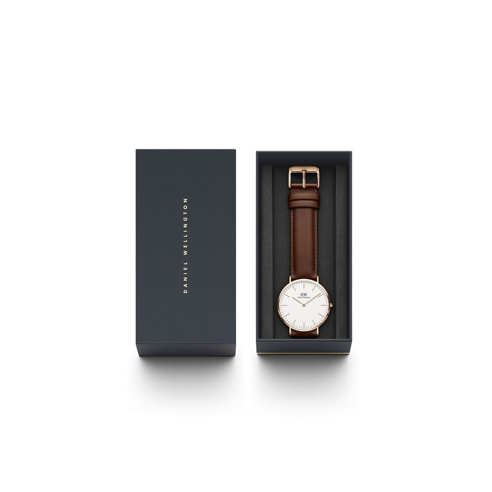 Daniel Wellington Classic St Mawes 40mm White Rose Gold Watch DW00100006