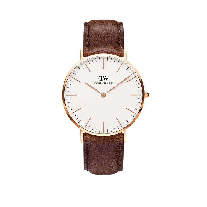 Daniel Wellington Classic Bristol 40mm White Rose Gold Watch DW00100009