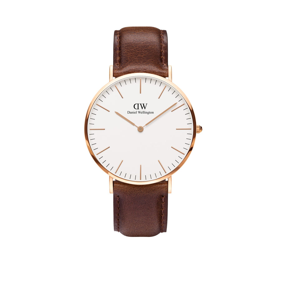 Daniel Wellington Classic Bristol 40mm White Rose Gold Watch DW00100009