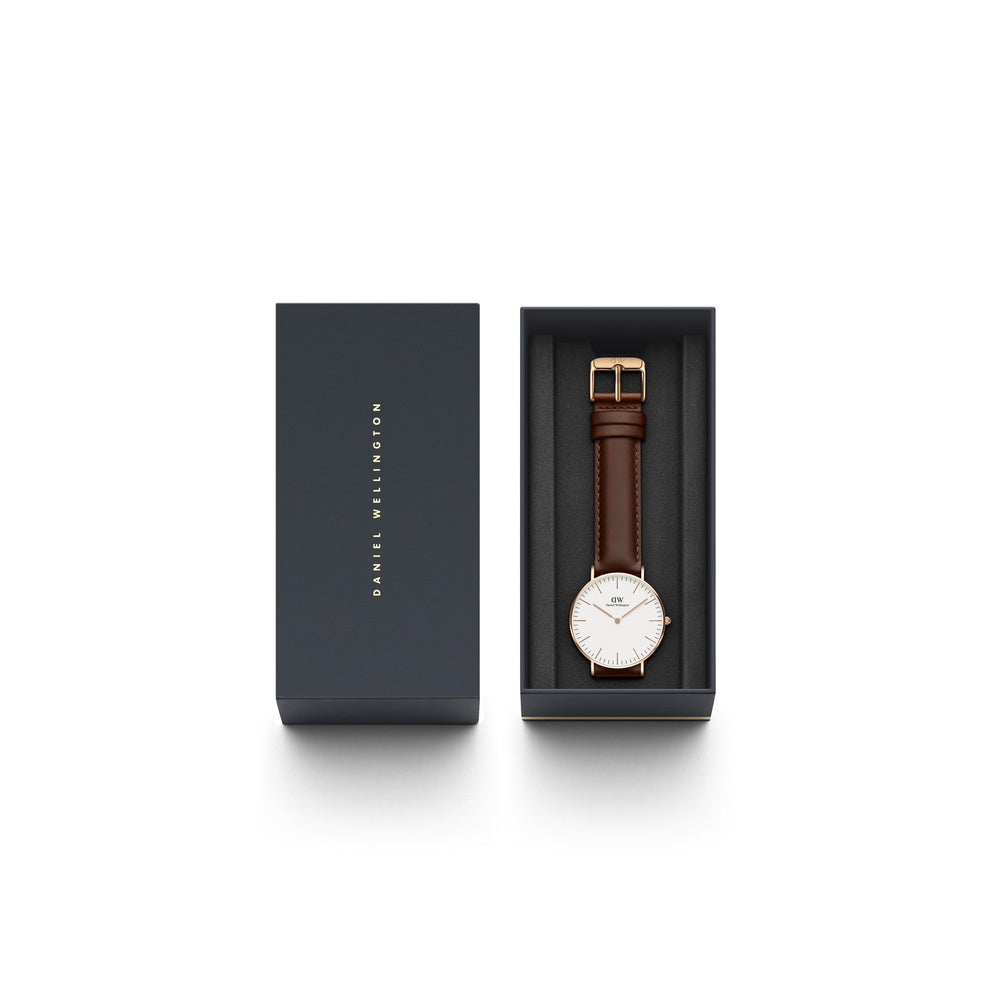 Daniel Wellington Classic St Mawes 36mm White Rose Gold Watch DW00100035