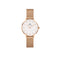 Daniel Wellington Petite Melrose 28mm White Rose Gold Mesh Watch DW00100219