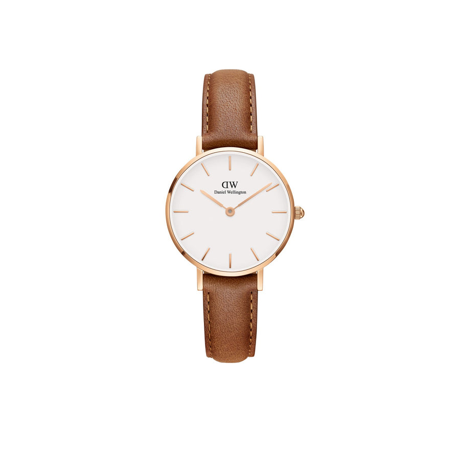Daniel Wellington Petite Durham 28mm White Rose Gold Leather Watch DW00100228
