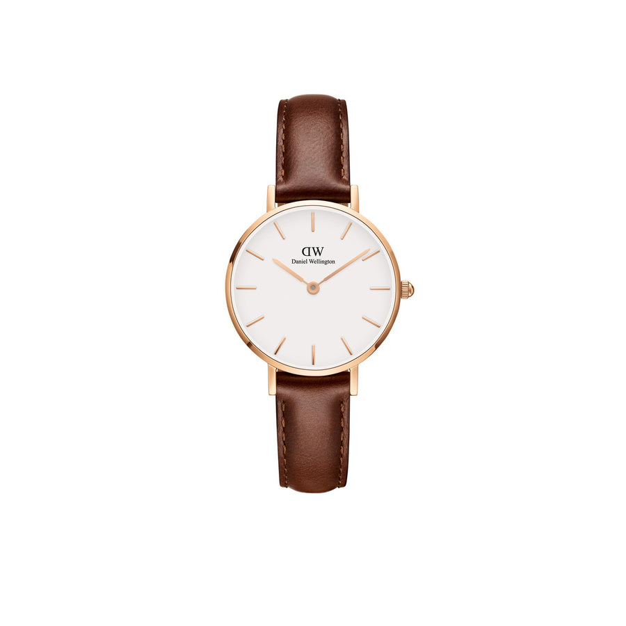 Daniel Wellington Petite St Mawes 28mm White Rose Gold Leather Watch DW00100231