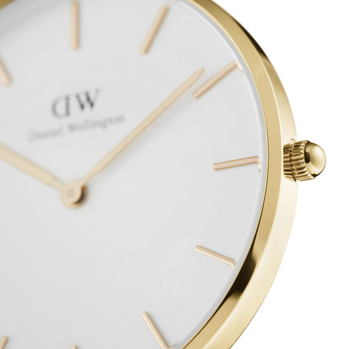 Daniel Wellington Petite Evergold 36mm White Gold Mesh Watch DW00100346