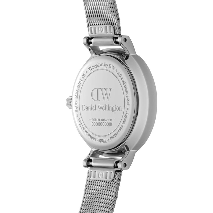 Daniel Wellington Petite Pressed Sterling 24mm White Silver Mesh Watch DW00100442