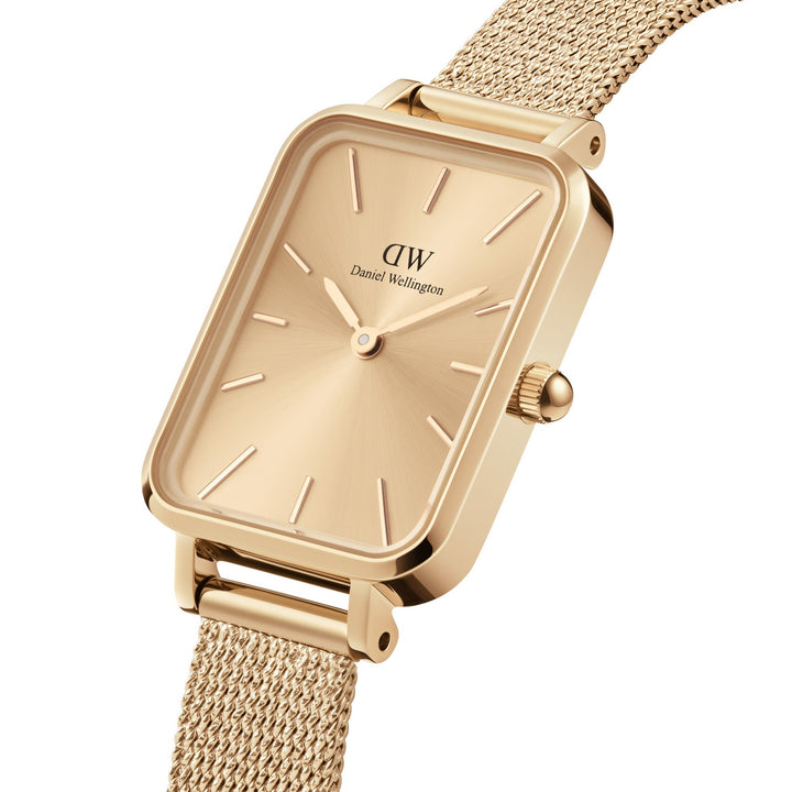 Daniel Wellington Quadro Pressed Unitone 20x26mm Gold Gold Watch DW00100485