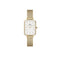 Daniel Wellington Quadro Pressed Evergold 20x26mm White Gold Mesh Watch DW00100556