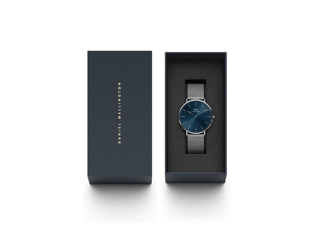 Daniel Wellington Classic Mesh Arctic 40mm Blue Silver Watch DW00100628