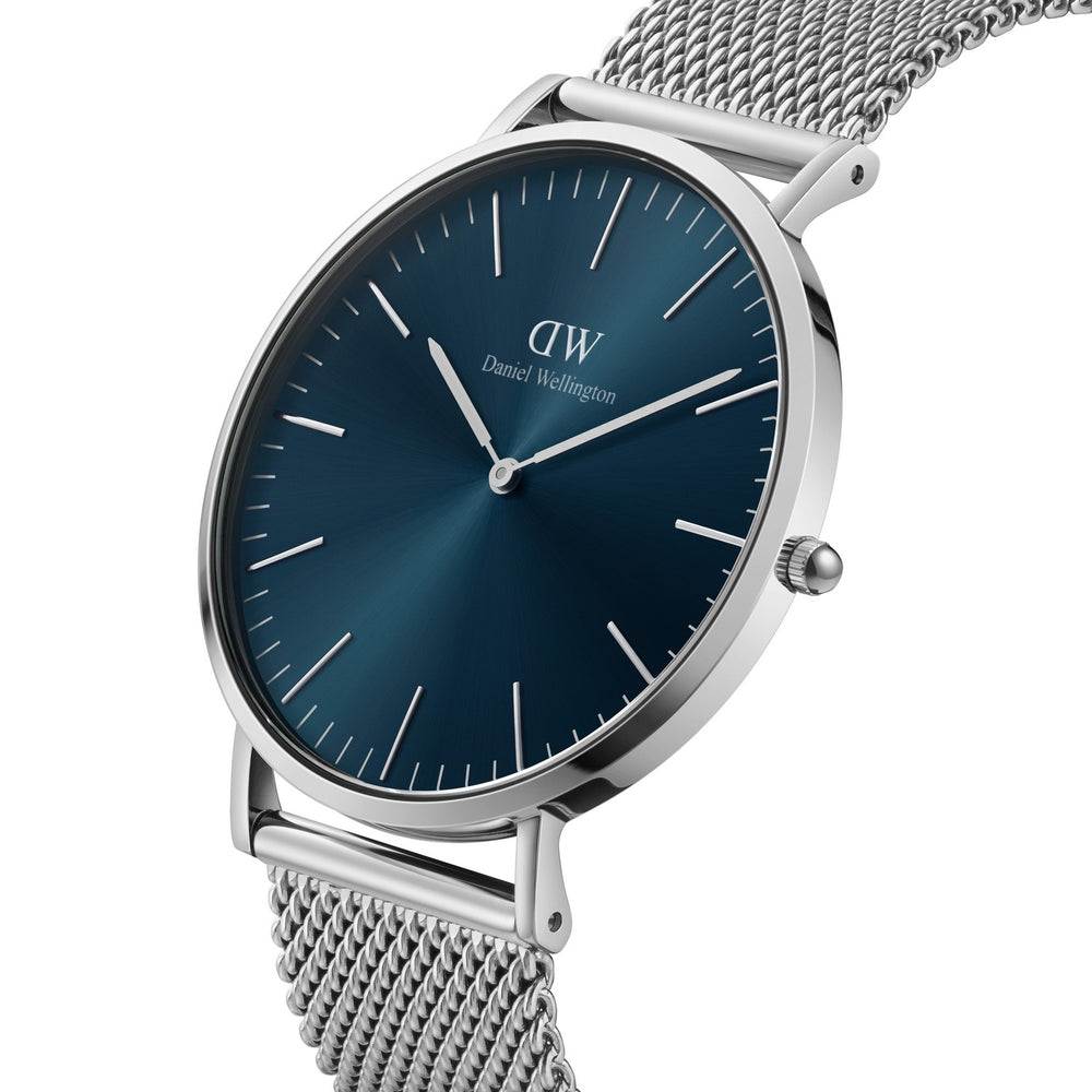 Daniel Wellington Classic Mesh Arctic 40mm Blue Silver Watch DW00100628
