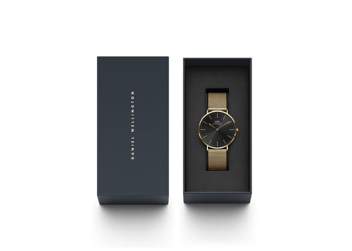 Daniel Wellington Classic Mesh Onyx 40mm Black Gold Watch DW00100631