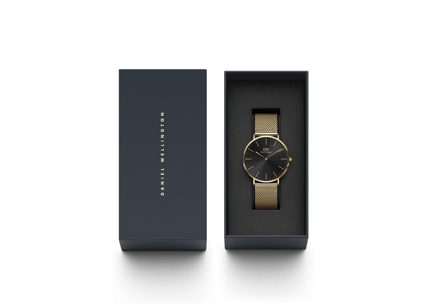 Daniel Wellington Classic Mesh Onyx 40mm Black Gold Watch DW00100631