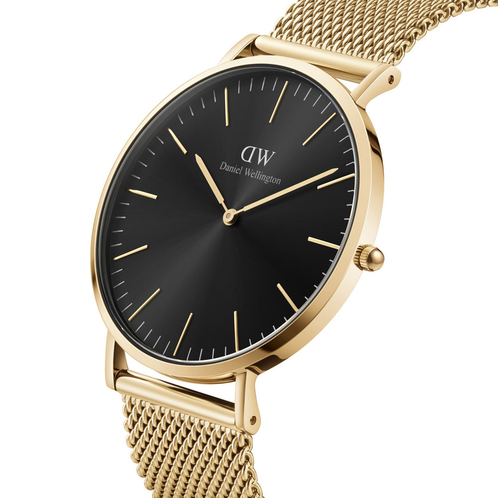 Daniel Wellington Classic Mesh Onyx 40mm Black Gold Watch DW00100631