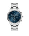 Daniel Wellington Iconic Chronograph Link 42mm Arctic Blue Silver Watch DW00100644