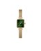 Daniel Wellington Quadro Mini Evergold 15.4x18.2mm Emerald Gold Mesh Watch DW00100653