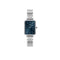 Daniel Wellington Quadro Lumine Bezel 5 Link 20x26mm Arctic Blue Silver Watch DW00100670
