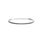Silver bracelet with black stones on a white background
