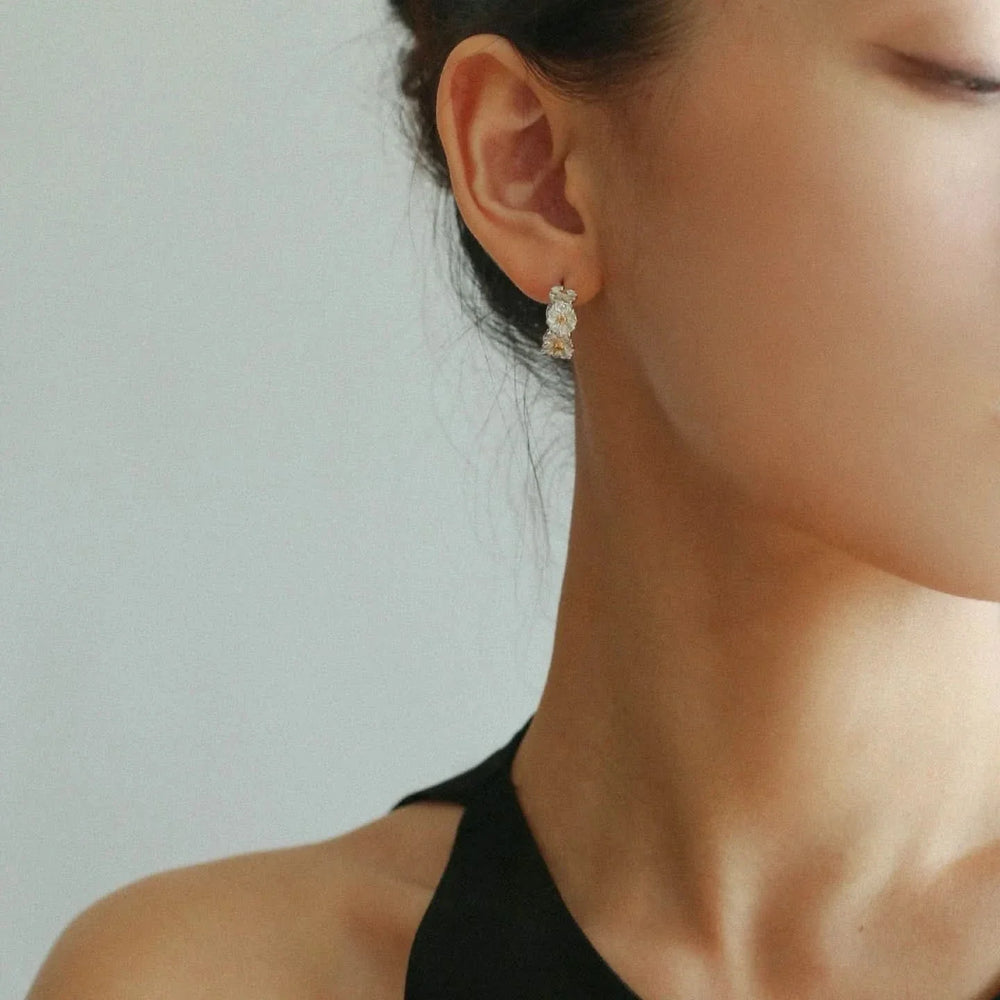 🌼 Daisy Blossom Sterling Silver Earrings