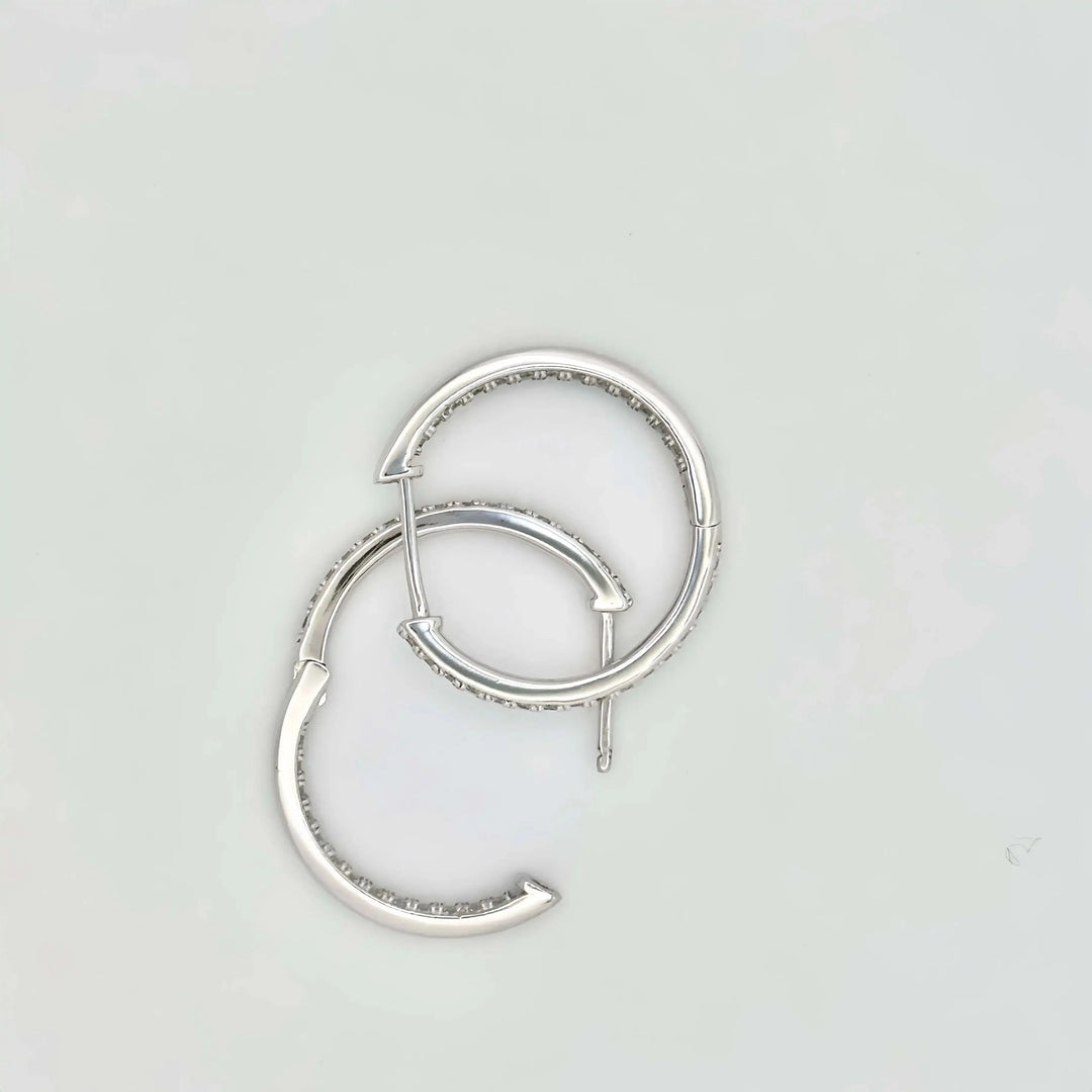 Detachable Diamond Huggie Baroque Pearl Earrings