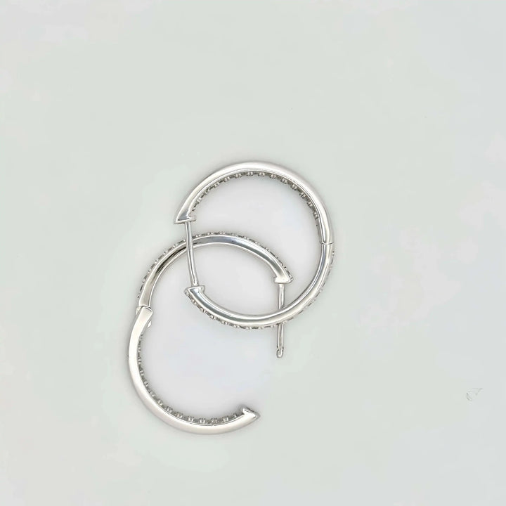 Detachable Diamond Huggie Baroque Pearl Earrings